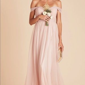 Birds Grey Christine Convertible Dress in Tulle Vintage Blush